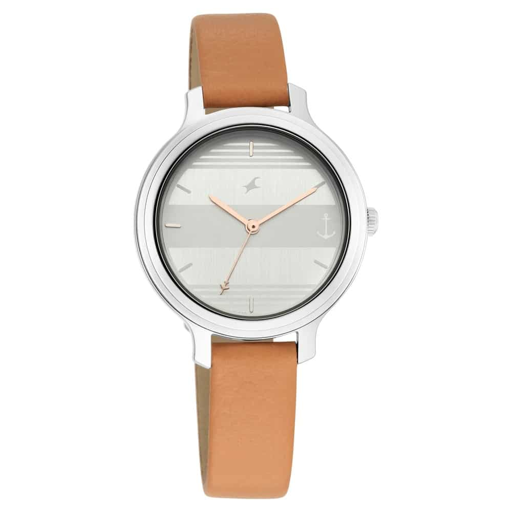 Fastrack Tripster Quartz Analog Women's Watch Bicolour Dial Leather Strap, 6217SL01