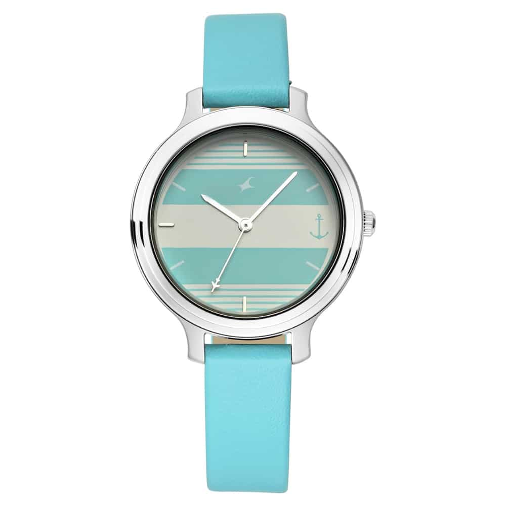 Fastrack Tripster Quartz Analog Women's Watch, Bicolour Dial Leather Strap, 6217SL02