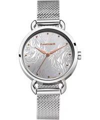 Fastrack Women's Analog Watch, Silver Dial & Silver Stainless Steel Strap, 6221SM01