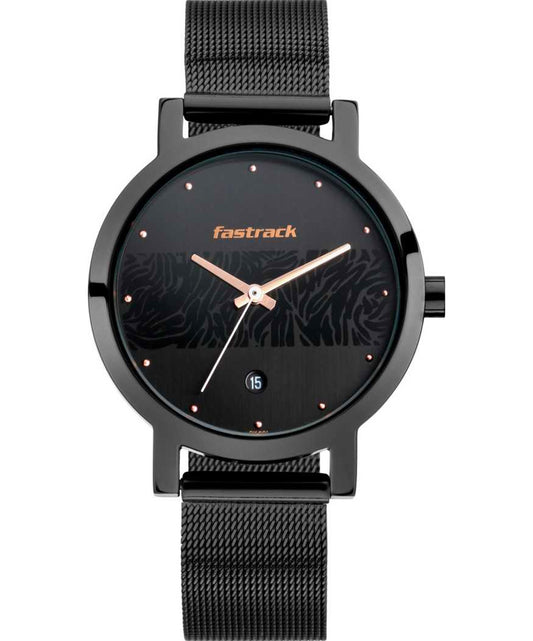 Fastrack, Men's, Analog Watch, Black Dial, with Stainless Steel Band, FA-6222NM01