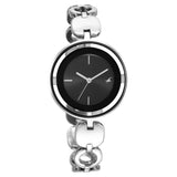 Fastrack Glitch Quartz Analog Women's Watch, Silver Dial Metal Strap, 6237SM01