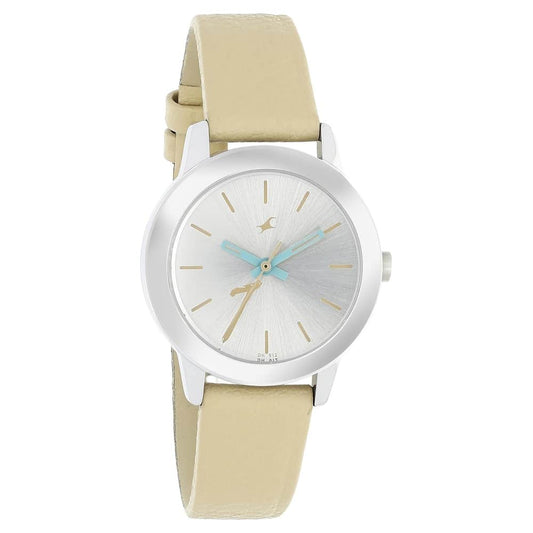 Fastrack, Men's, Analog Watch, White Dial, with Leather Band, FA-68008SL08