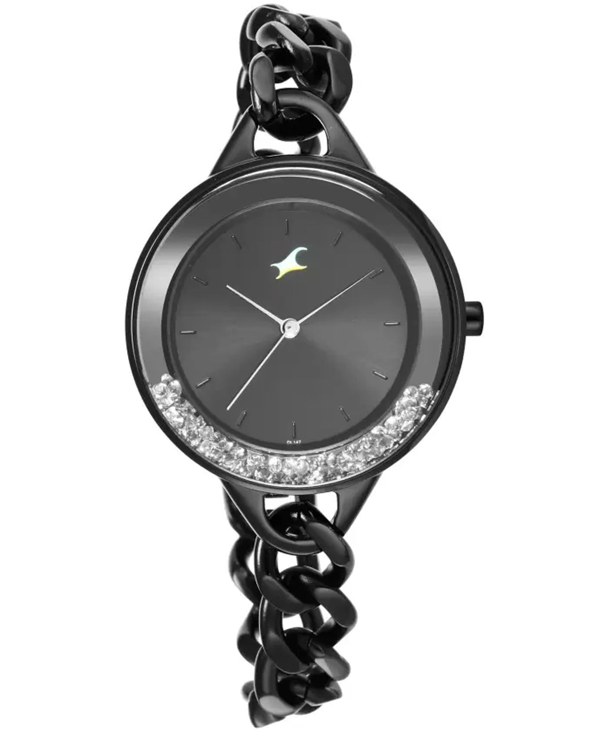 Fastrack Women's Watch with Black Dial & Black Brass Strap, 68026NM01