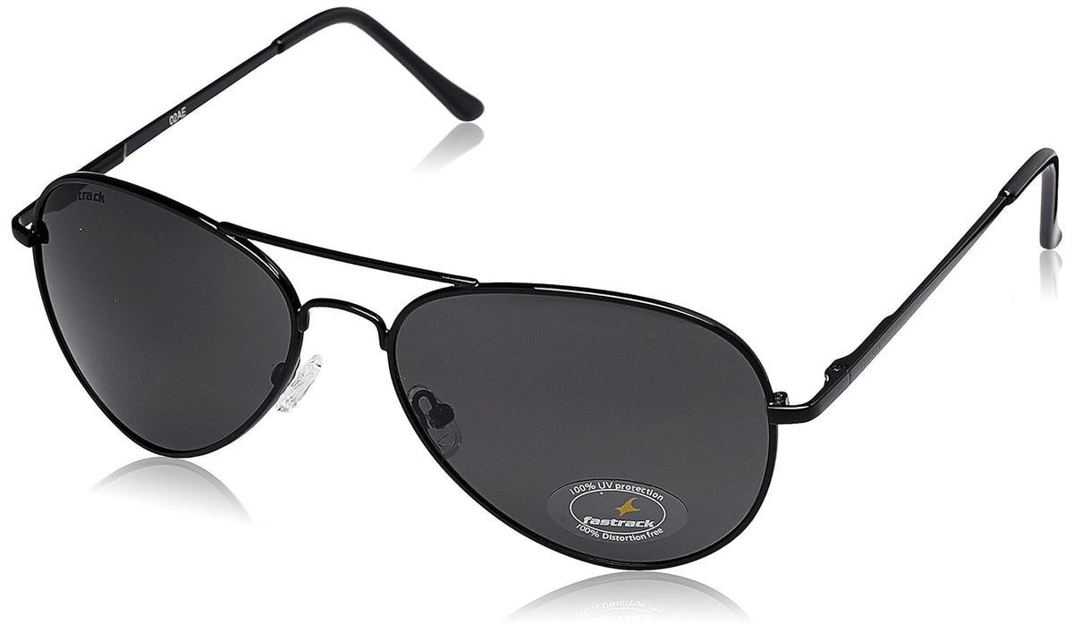 Fastrack Men's Aviator Sunglasses, M069BK3