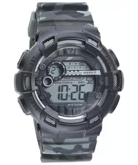 Sonata Men's Black Dial Grey Plastic Strap Watch, Digital Display, 77053PP07