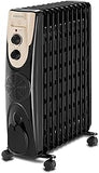 Black+Decker 11 Fin Oil Radiator Heater Black, 2500 Watts, OR011FD-B5 Heater BL-OR011FD-B5