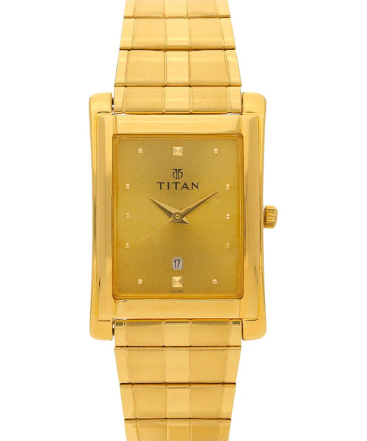 Titan, Men, Analog, Watch, Gold Dial, 9154YM02