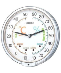 Rhythm, Thermometer & Hygrometer Wall Clock 