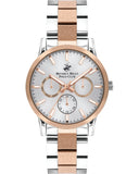 Beverly Hills Polo Club  Women's watch, Silver Dial, Rose Gold & Silver Stainless Steel Strap, Wrist Watch,BP3360X.530