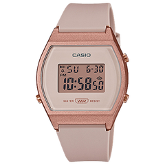 Casio Unisex Watch Digital, Pink Dial Pink Resin Strap, LW-204-4ADF