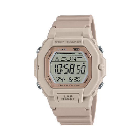 Casio men analog watch, pink dial with comfortable strap, model CS-LWS-2200H-4AVDF, Bahrain