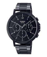 Casio Men's Watch Analog, Black Dial Black Stainless Steel Strap, MTP-E321B-1AVDF