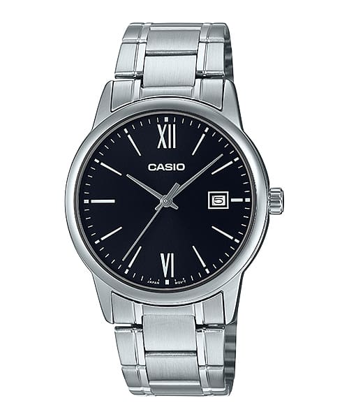 Casio men analog watch, black dial with comfortable strap, model CS-MTP-V002D-1B3UD, Bahrain