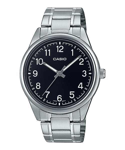 Casio men analog watch, black dial with comfortable strap, model CS-MTP-V005D-1B4UD, Bahrain