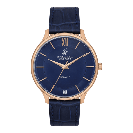 Beverly Hills Polo Club, Men's, Analog Watch, Blue Dial, with Leather Band, BH-BP3310X.499
