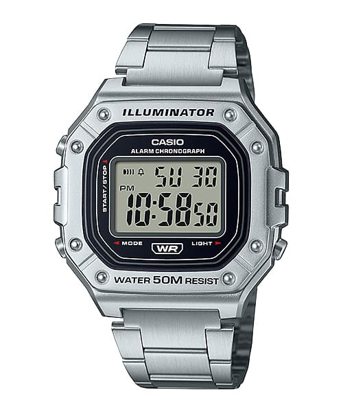 Casio men analog watch, black dial with comfortable strap, model CS-W-218HD-1AVDF, Bahrain