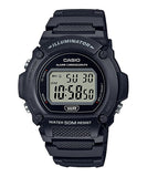 Casio Men's Watch Digital, Black Dial Black Resin Strap, W-219H-1AVDF