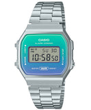 Casio Unisex Watch Digital Display, Stainless Steel Silver Band , A168WER-2ADF