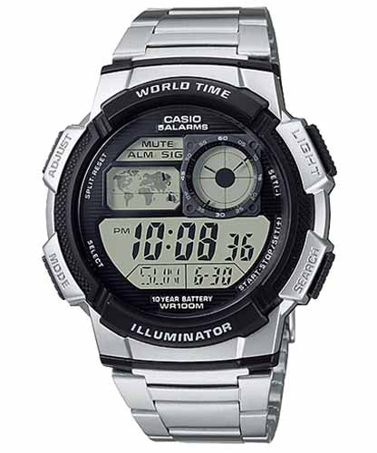 Casio men analog watch, black dial with comfortable strap, model CS-AE-1000WD-1AVDF, Bahrain