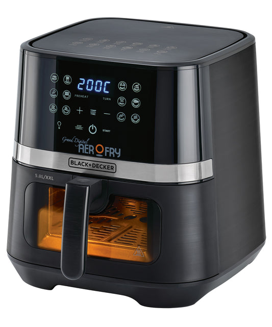 Black+Decker 5.8L Capacity, Oil-Free Cooking, Touchscreen Control AF5800 Air Fryer BL-AF5800