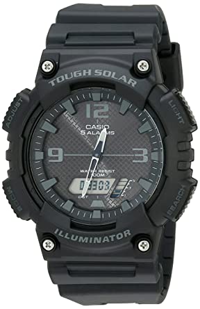 Casio men analog watch, black dial with comfortable strap, model CS-AQ-S810W-1A2VDF, Bahrain
