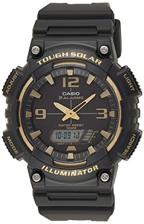 Casio Men's Watch Analog & Digital Combo, Black Dial Black Resin Strap, AQ-S810W-1A3VDF