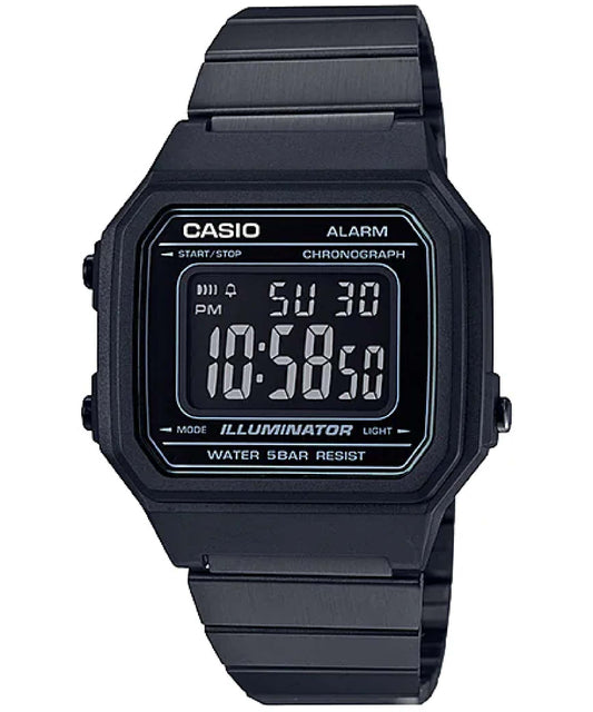 Casio men analog watch, black dial with comfortable strap, model CS-B650WB-1BDF, Bahrain