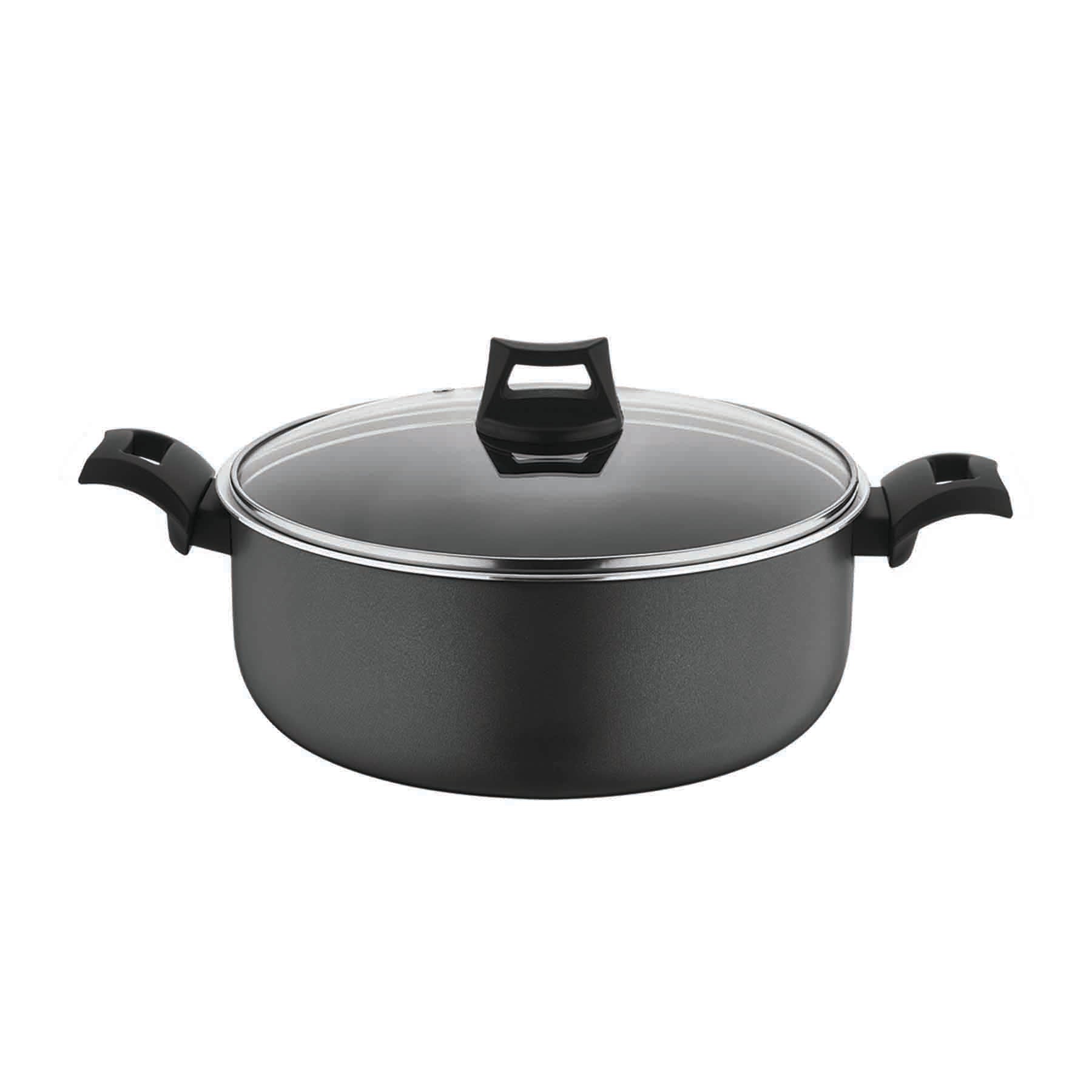 Black+Decker, 26cm Non-Stick Casserole Dish With Glass Lid, BXSCP26BME