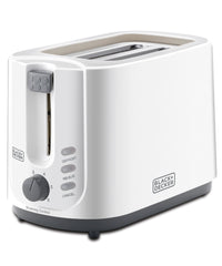 Black+Decker, 2 Slice 750W Cool Touch Bread Toaster, White, ET125