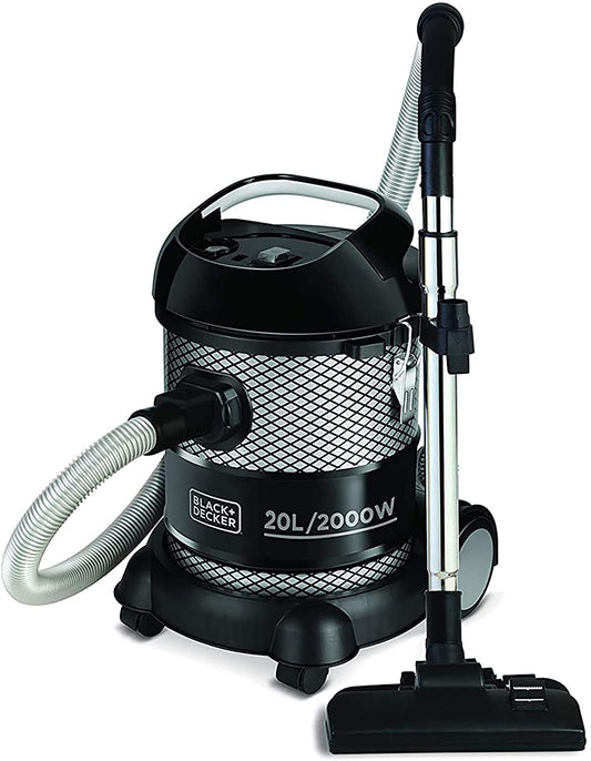 Black+Decker, Barrel Vacuum Cleaner 20 Litre, 2000 Watt Black, BV2000 Vacuum Cleaner BL-BV2000