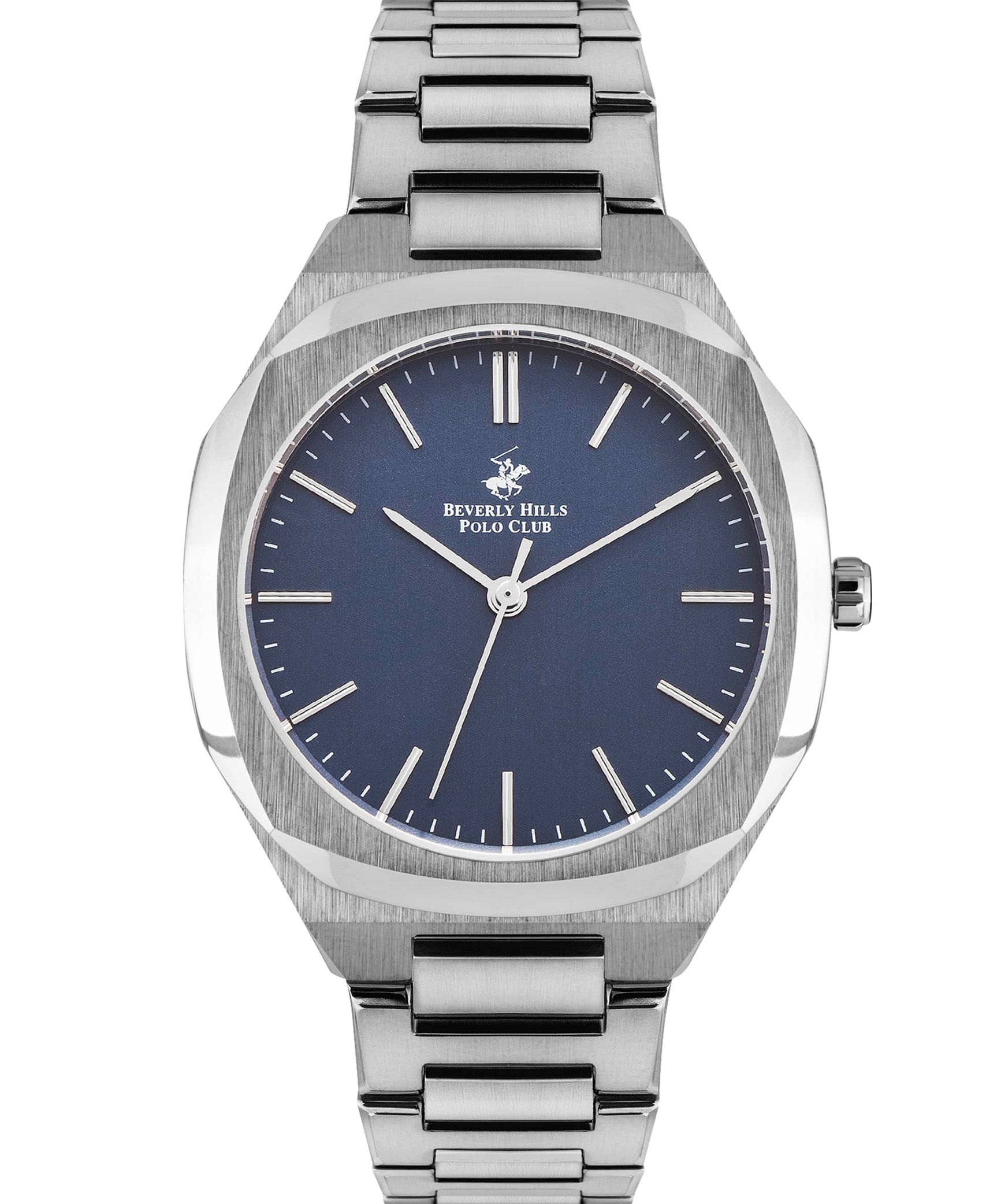 Beverly Hills Polo Club  Men's Analog Watch, Blue Dial Stainless Steel Strap, BP3023X.390