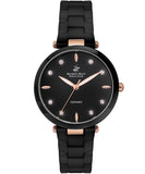 Beverly Hills Polo Club  Women's Analog Watch, Black Dial Stainless Steel Black Strap, BP3102X.850