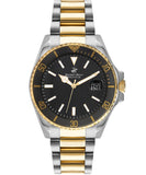 Beverly Hills Polo Club  Men's Watch, Black Dial & Two Tone Metal Strap, BP3125X.250