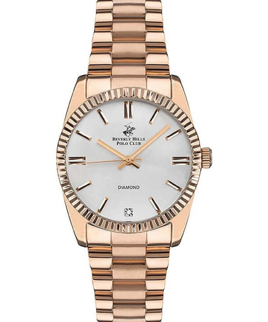 Beverly Hills Polo Club, Men's, Analog Watch, Gold Dial, with Stainless Steel Band, BH-BP3172C.430