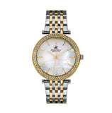 Beverly Hills Polo Club  Women's Watch Analog, Silver Dial Silver & Gold Stainless Strap, BP3183C.220