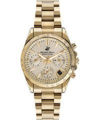 Beverly Hills Polo Club  Women's Analog Watch, Gold Dial & Gold Stainless Steel Strap, BP3204C.110