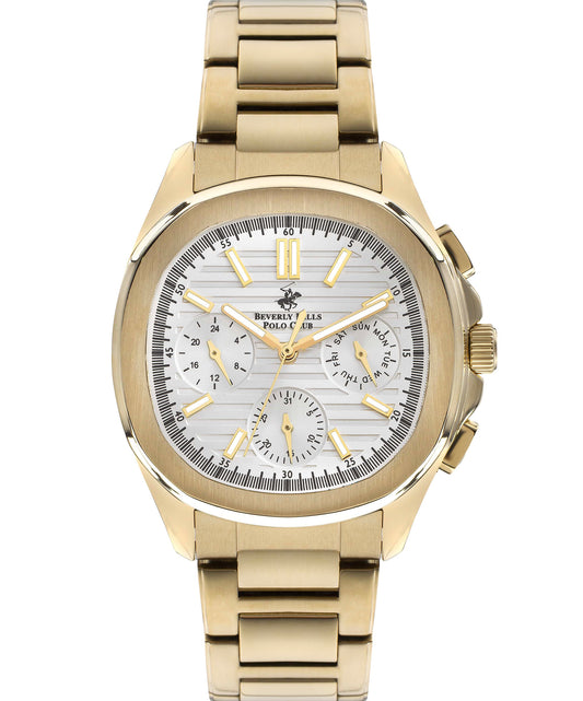 Beverly Hills Polo Club, Men's, Analog Watch, Gold Dial, with Stainless Steel Band, BH-BP3212X.130