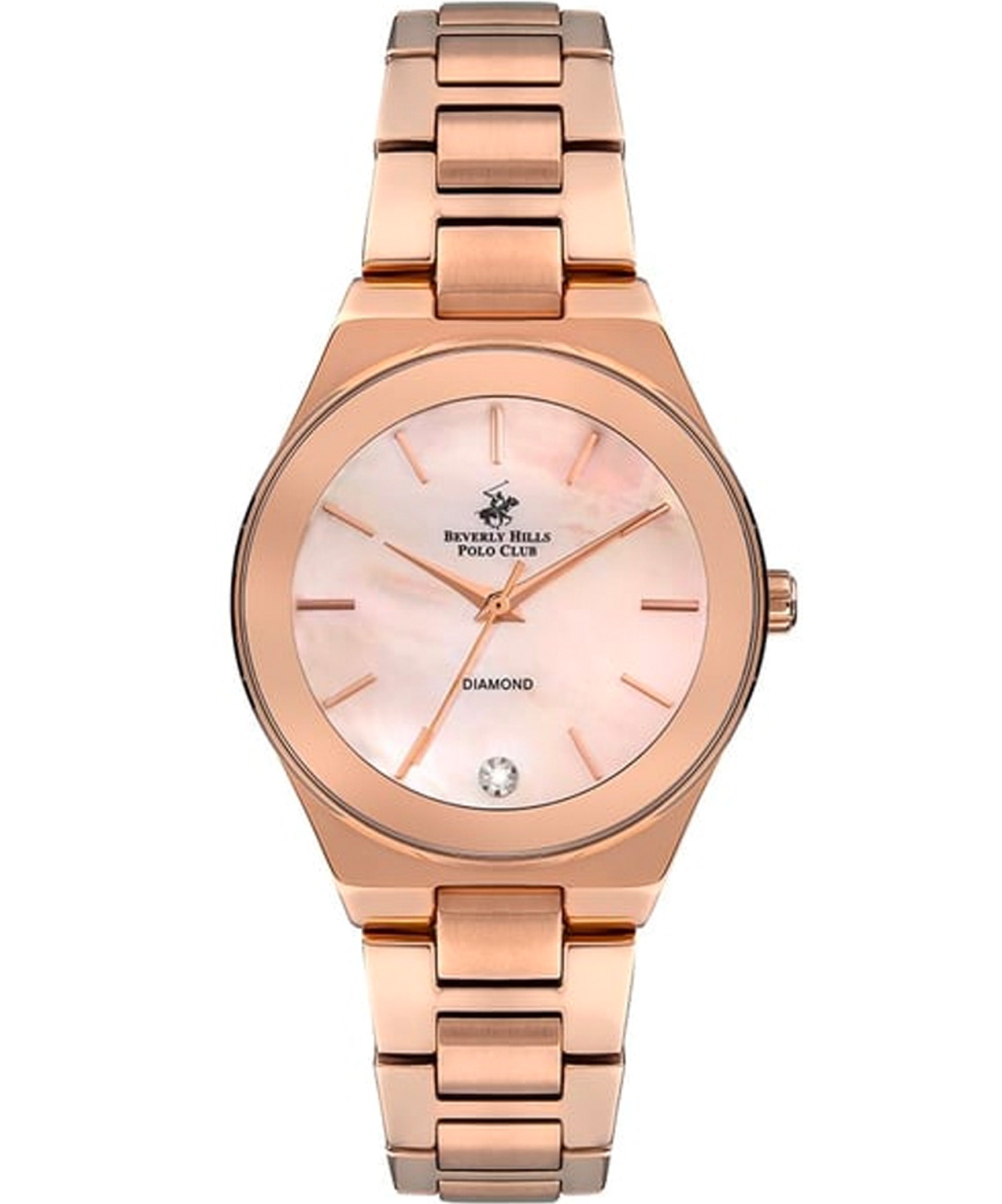 Beverly Hills Polo Club  Women's Analog Watch, Rosegold Dial & Rosegold Stainless Steel Strap, BP3229X.410