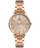 Beverly Hills Polo Club  Women's Analog Watch, Rose Gold Dial & Rose Gold Stainless Steel Strap, BP3230X.410