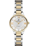 Beverly Hills Polo Club  Women's Analog Watch, Silver Dial, Two Tone Silver & Gold Stainless Steel Strap, BP3235X.220