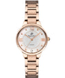 Beverly Hills Polo Club  Women's Analog Watch, Pearl Dial & Rose Gold Stainless Steel Strap, BP3235X.420