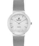 Beverly Hills Polo Club  Women's Analog Watch, Silver Dial & Silver Stainless Steel Strap, BP3246X.320