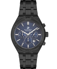 Beverly Hills Polo Club  Men's Analog Watch, Blue Dial & Black Stainless Steel Strap, BP3273X.650