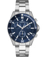Beverly Hills Polo Club  Men's Analog Watch, Dark Blue Dial, Silver Stainless Steel Strap, BP3276X.390