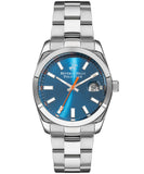 Beverly Hills Polo Club  Men's Analog Watch, Blue Dial & Silver Stainless Steel Strap, BP3288X.390