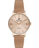 Beverly Hills Polo Club  Women's Analog Watch, Rose Gold Dial & Rose Gold Stainless Steel Strap, BP3290X.410