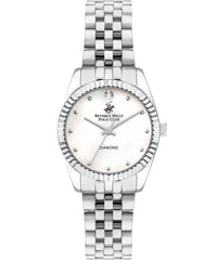 Beverly Hills Polo Club  Women's Analog Watch, White Dial & Silver Metal Strap, BP3295X.320