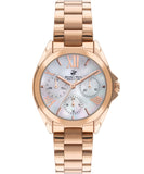 Beverly Hills Polo Club  Women's Analog Watch, White Dial & Rose Gold Stainless Steel Strap, BP3313X.410