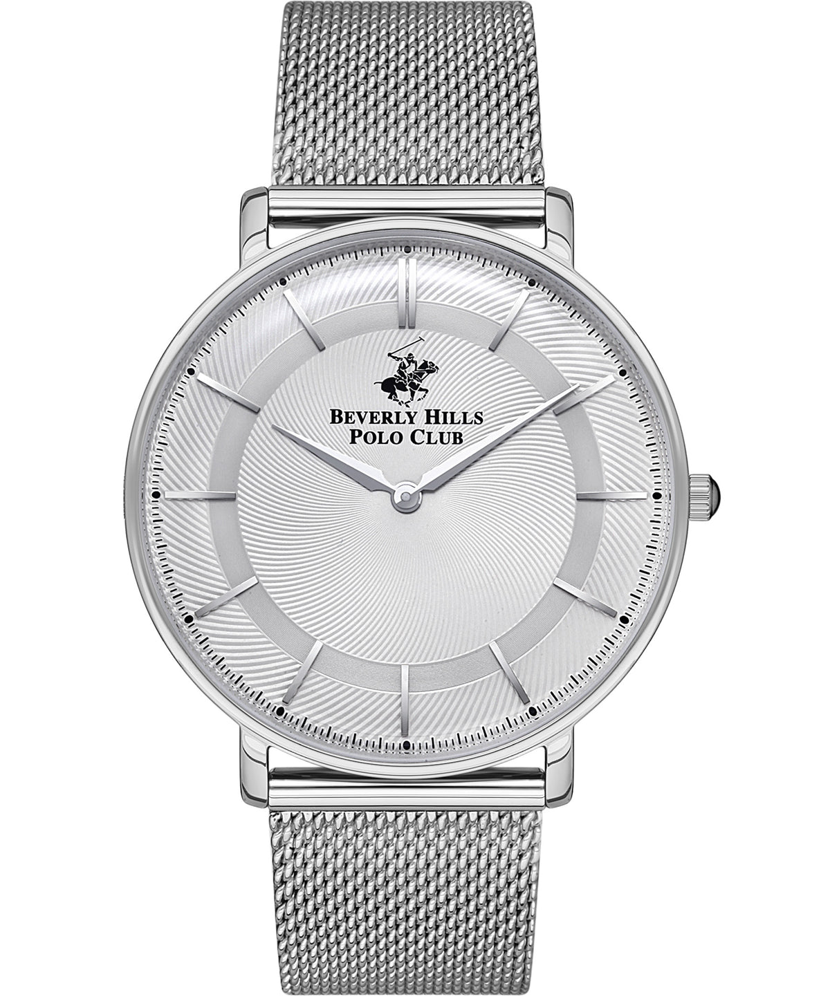 Beverly Hills Polo Club  Men's Watch, White Dial &  Silver Stainless Steel Strap, BP3321X.330