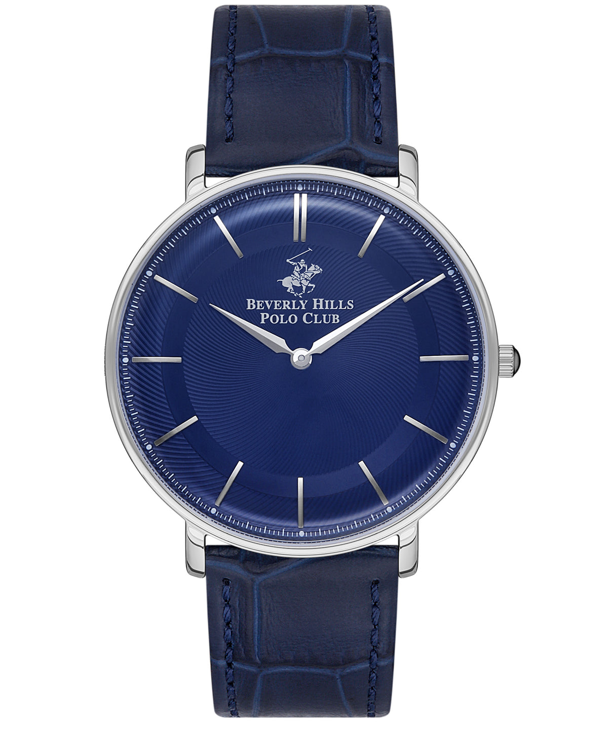 Beverly Hills Polo Club  Men's Watch, Blue Dial & Blue Leather Strap, BP3322X.399